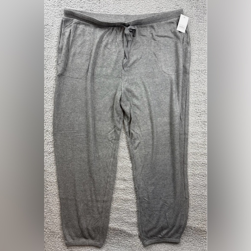 Auden Ribbed Lounge / Sleep Pants – Gray (Size 1x) lot purchase available